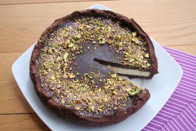 cheesecake al pistacchio e cioccolato fondente ricetta