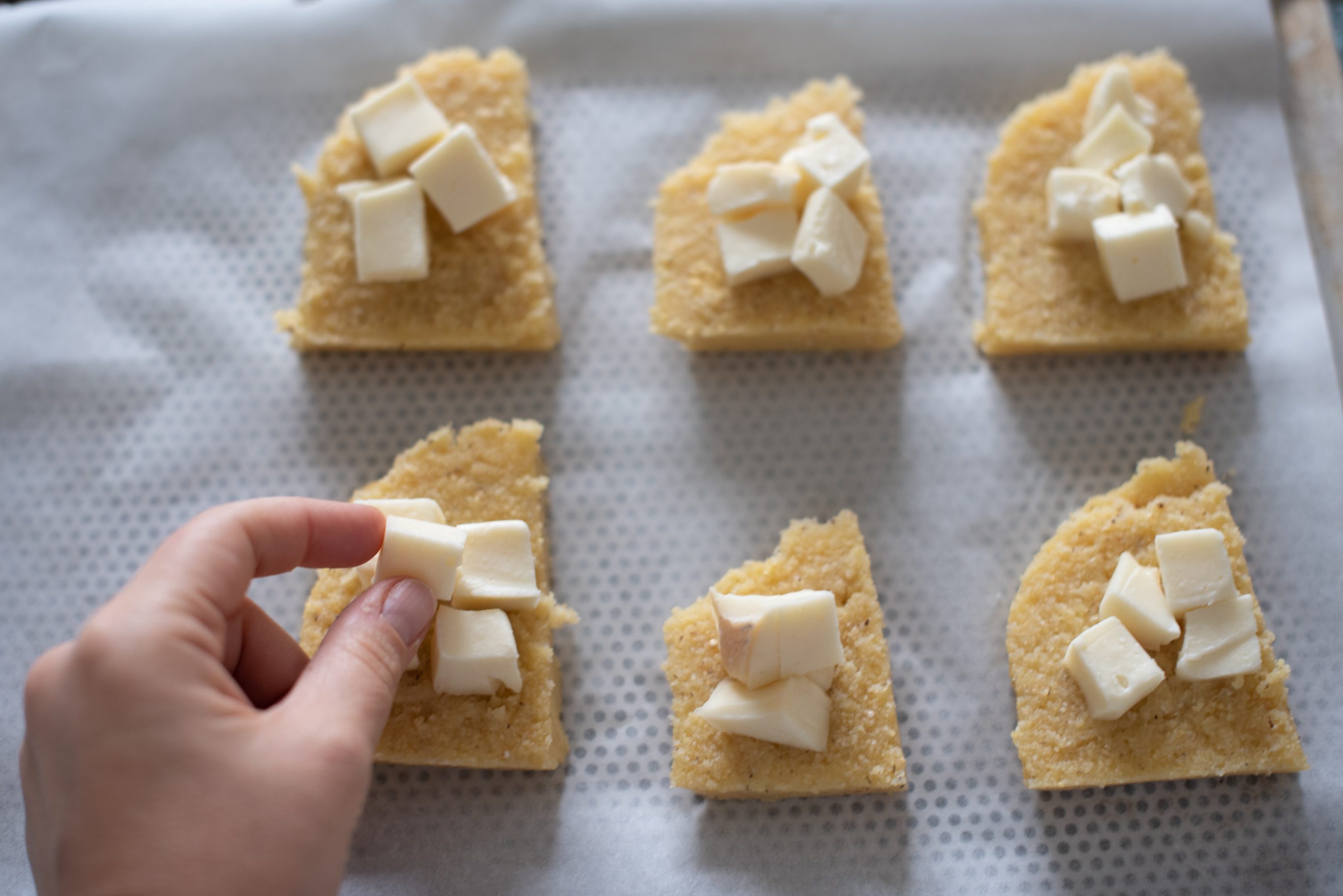 Crostoni di polenta e porcini con taleggio