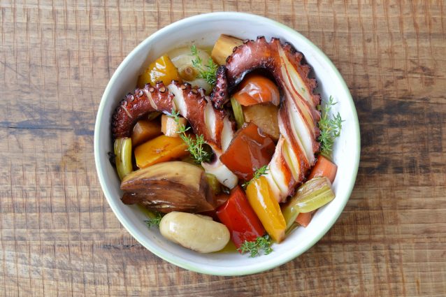 Giardiniera di Morgan: il polpo in pinzimonio di Morgan Pasqual
