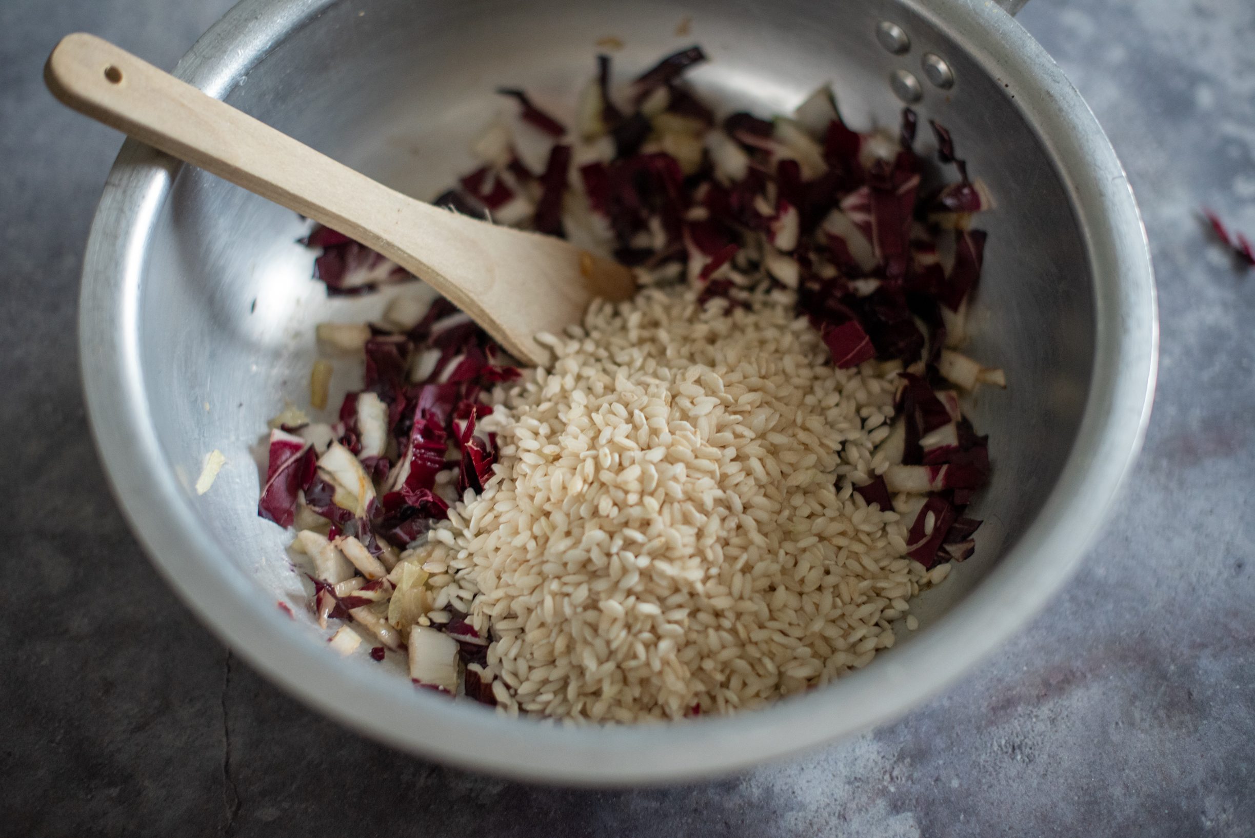 Risotto al radicchio e taleggio