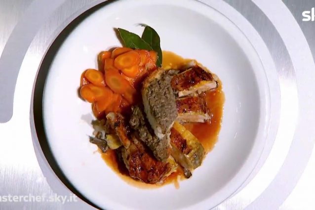 Il piatto di chef Locatelli rifatto da Francesca