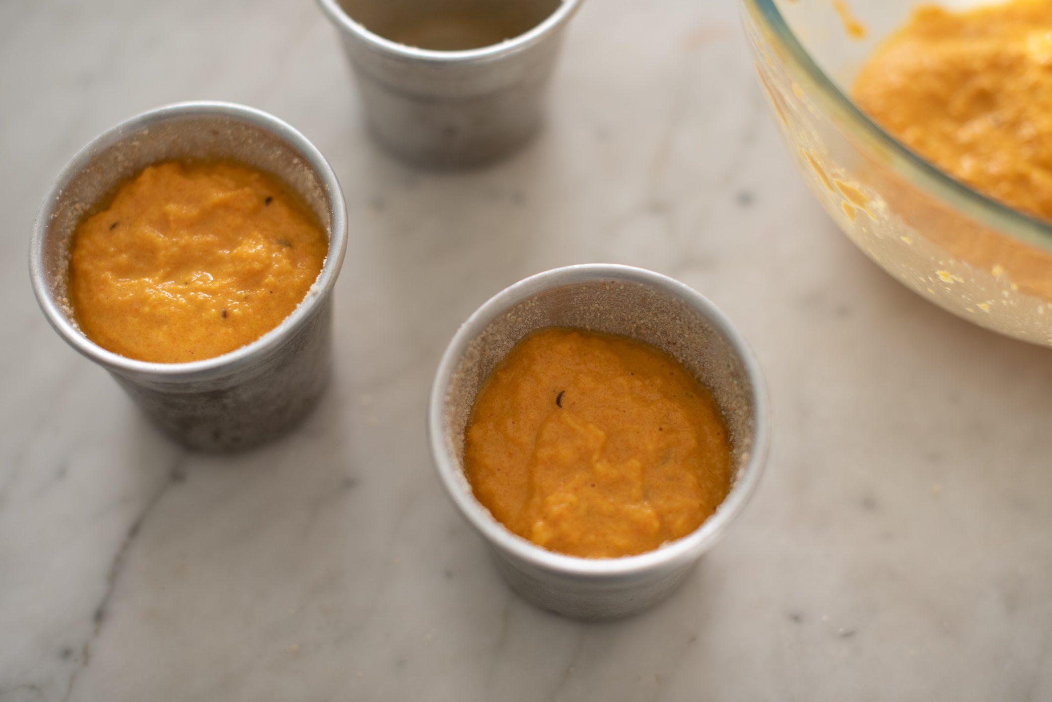 Sformato di carote con salsa al prezzemolo