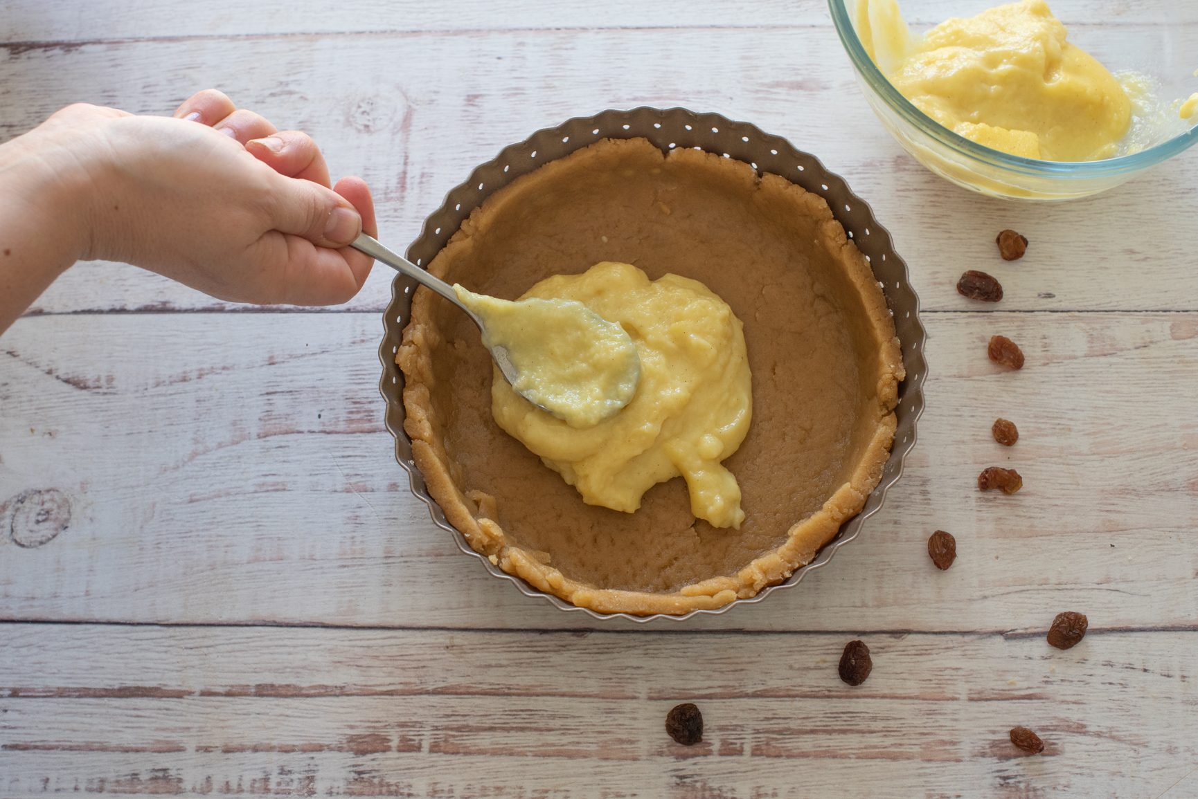 Torta della nonna con frolla all’olio
