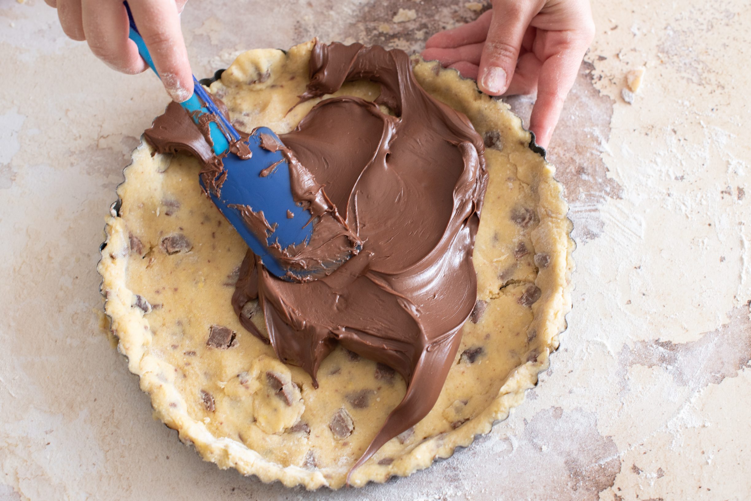 crostata biscottata al cioccolato