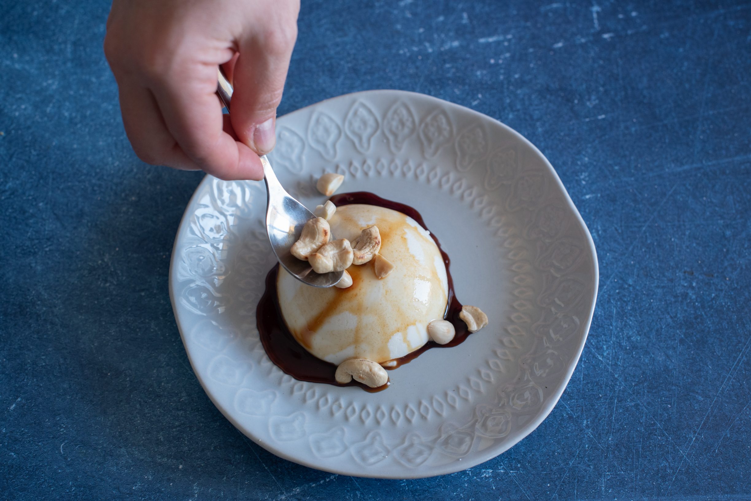panna cotta vegana anacardi e mandorle