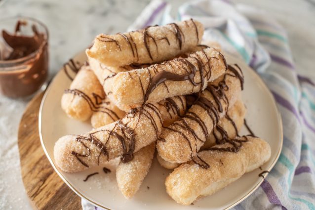 angioletti con crema al cacao
