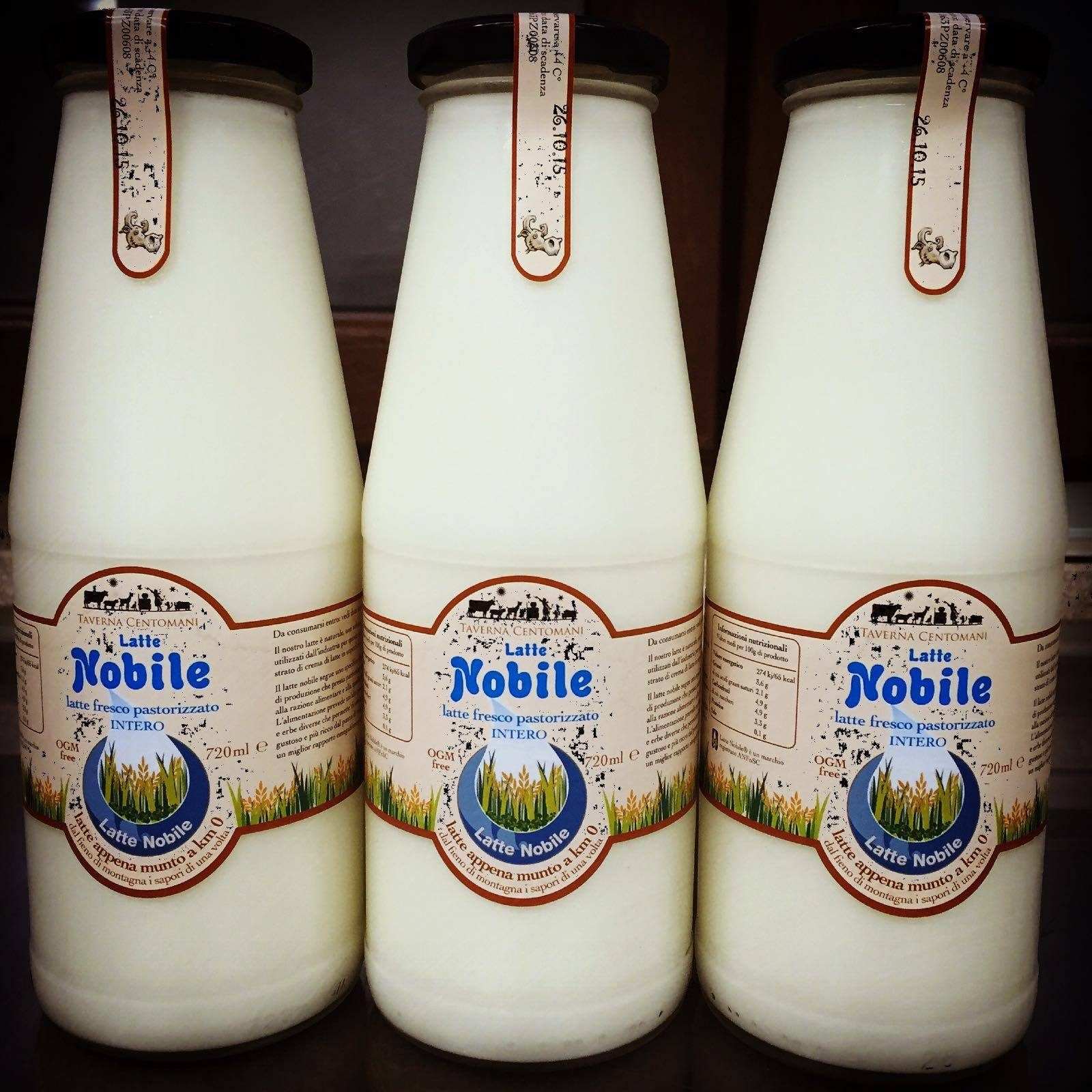 Esempio di bottiglia di Latte Nobile
