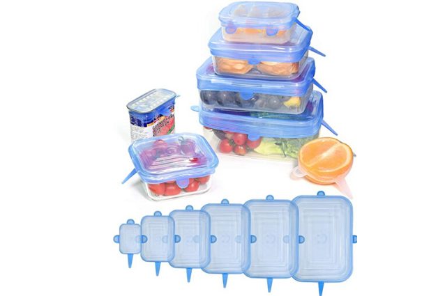 per pentole pentole Beatae Set di 5 coperchi in silicone per forno a microonde utensili da cucina coperchi in silicone per alimenti