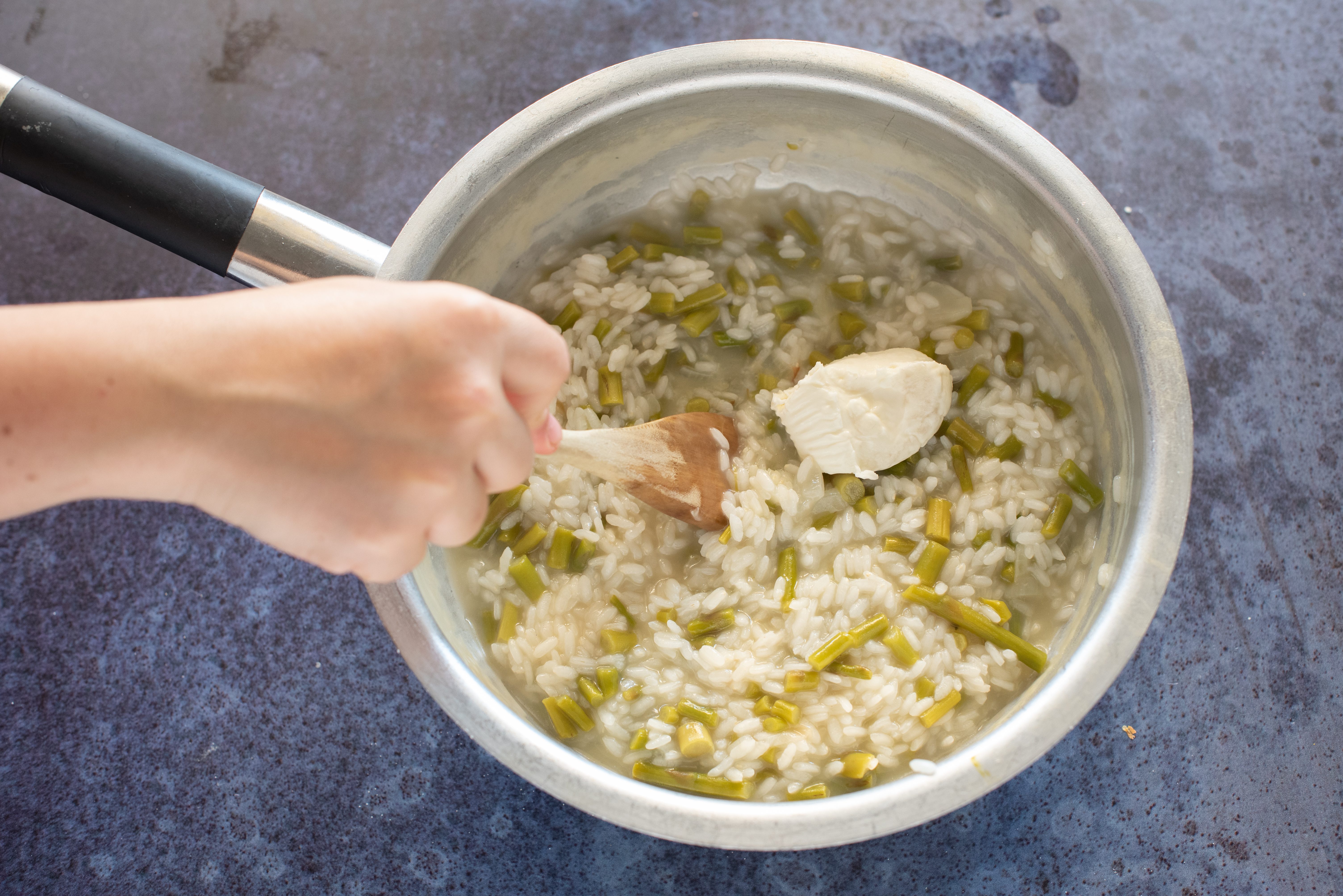 risotto asparagi e stracchino