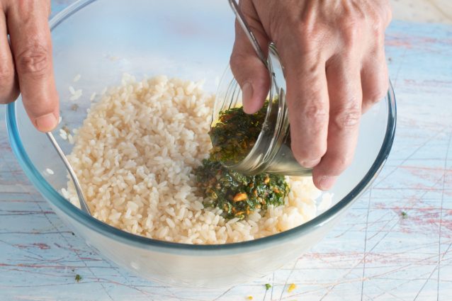 riso con tartare di verdure