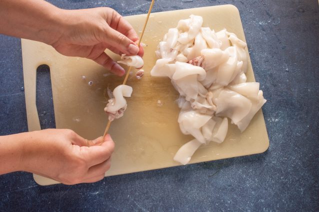 spiedini di calamari