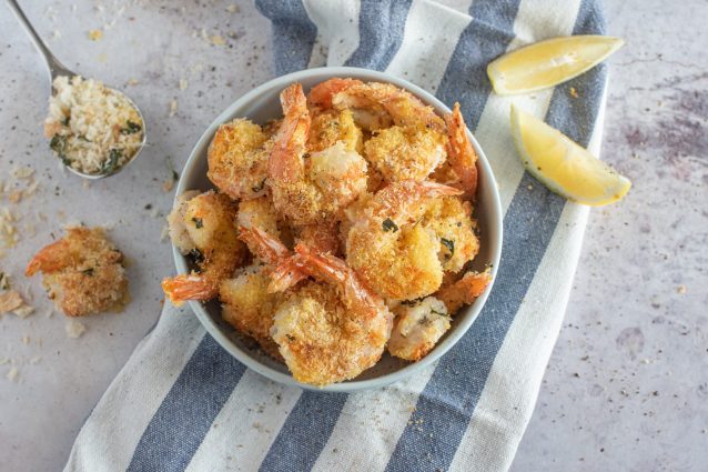 Gamberi gratinati al forno