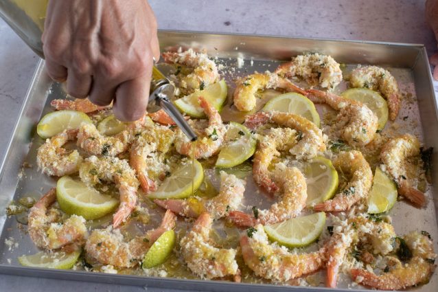 Gamberi gratinati al forno