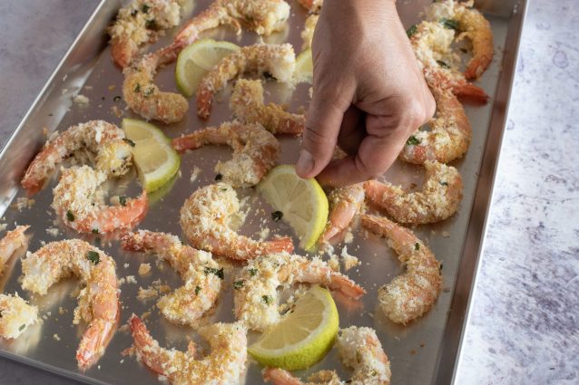 Gamberi gratinati al forno
