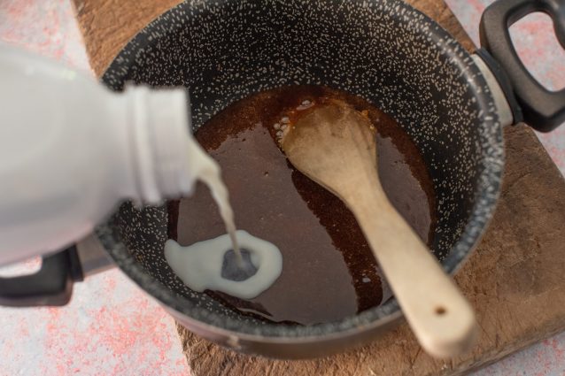 Gelato alla banana e caramello