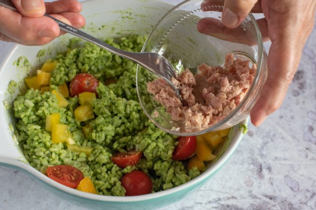 riso freddo al pesto di rucola