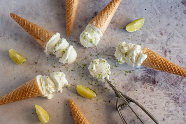 gelato yogurt e lime