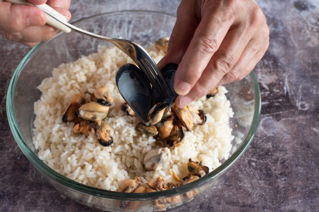 insalata di riso e cozze