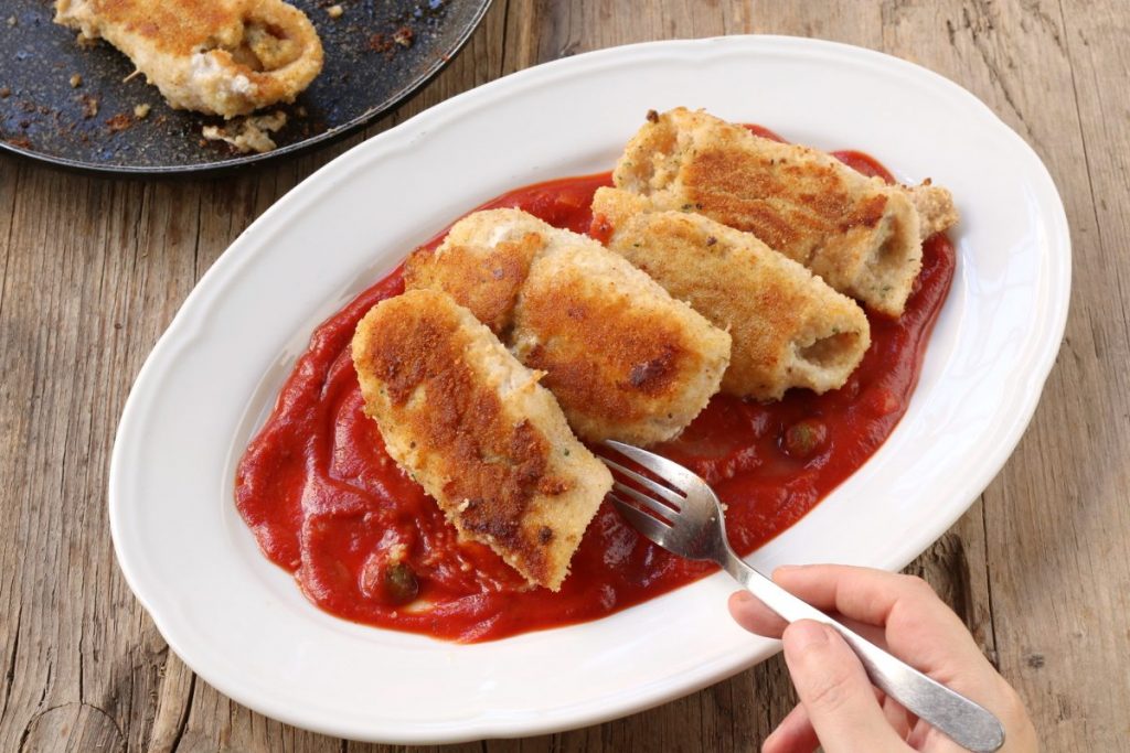 impiattare gli involtini