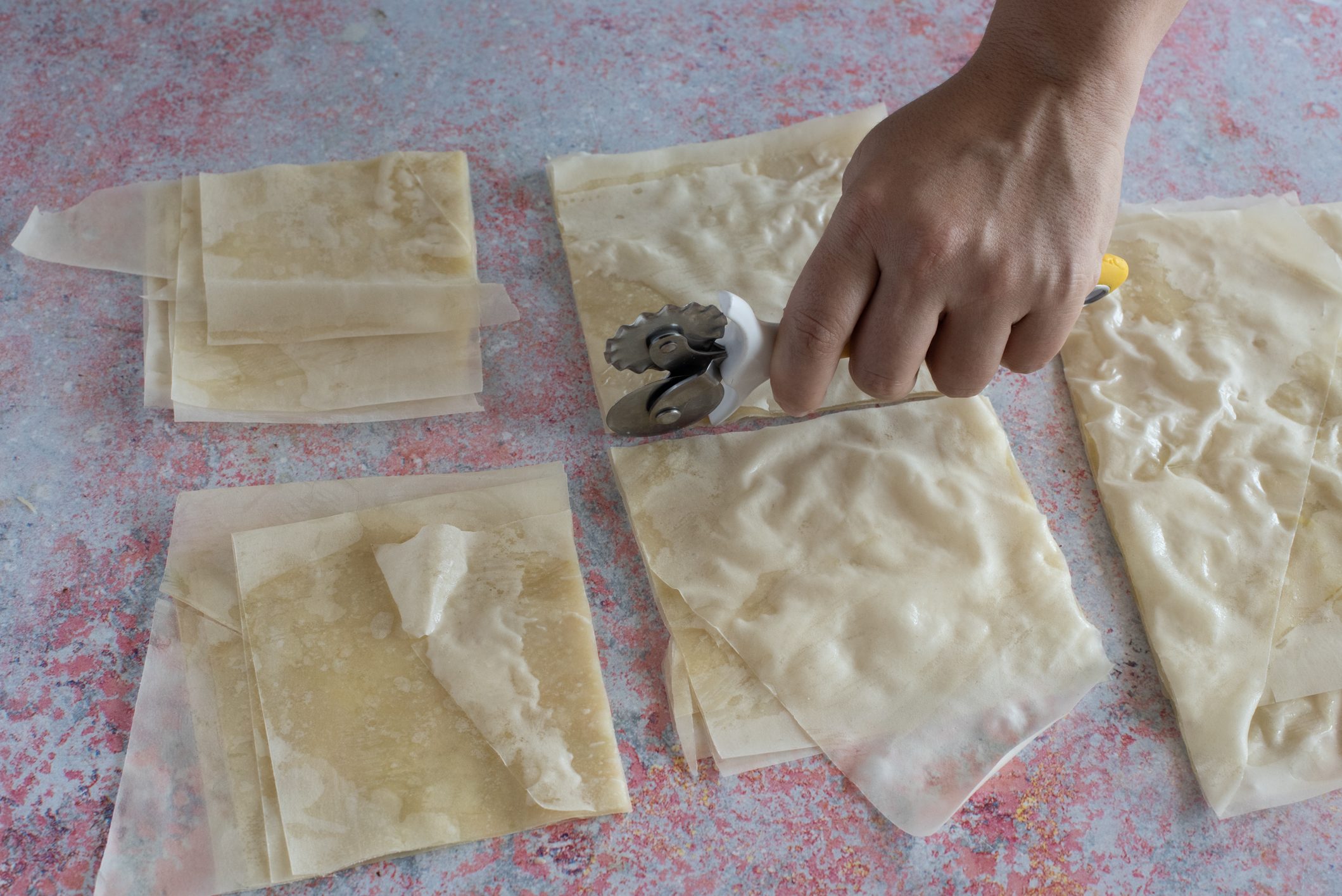 cestini croccanti con mousse di mortadella