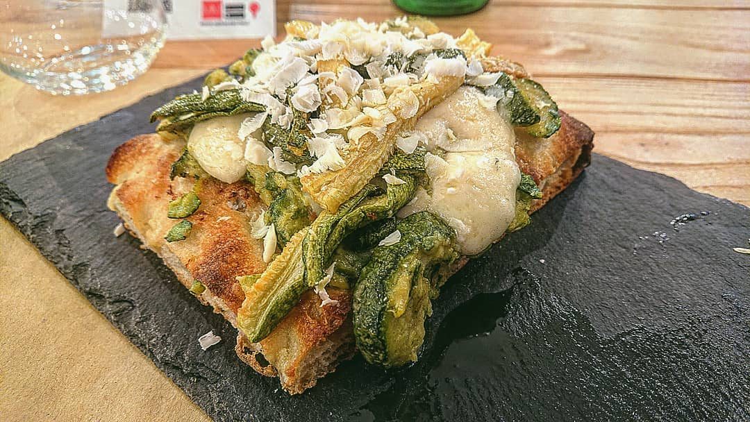 La pizza in pala con le zucchine di Salvatore Kosta