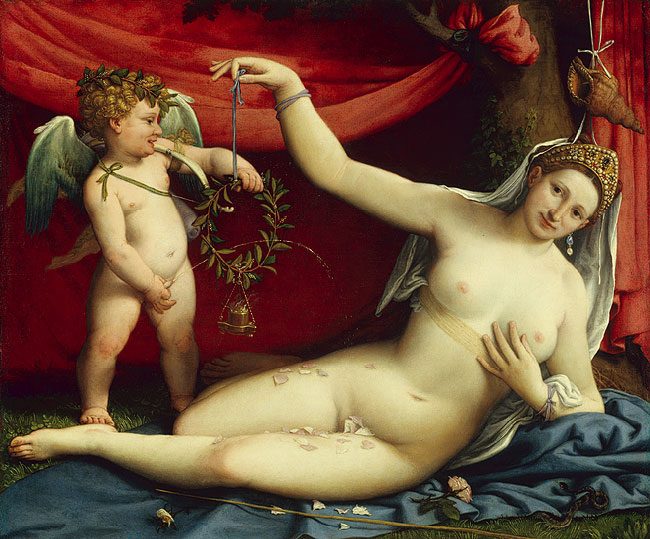 Venere e Cupido di Lorenzo Lotto | Metropolitan Museum, New York