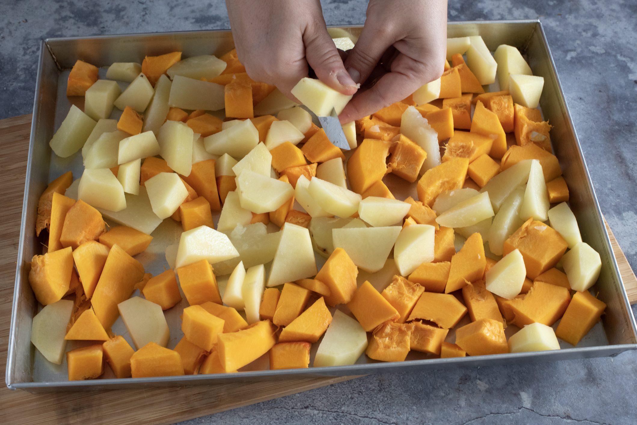 patate e zucca gratinate