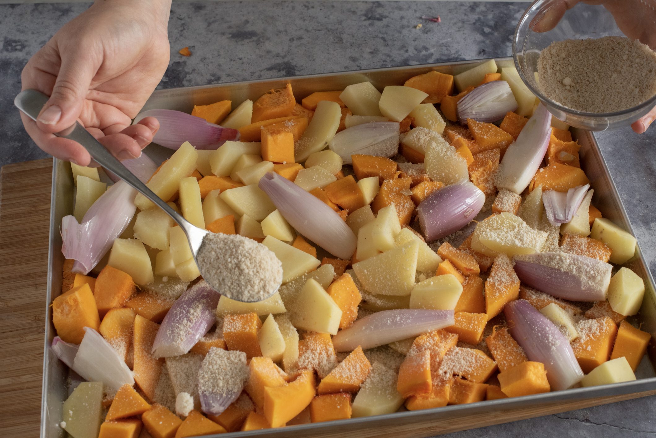 patate e zucca gratinate
