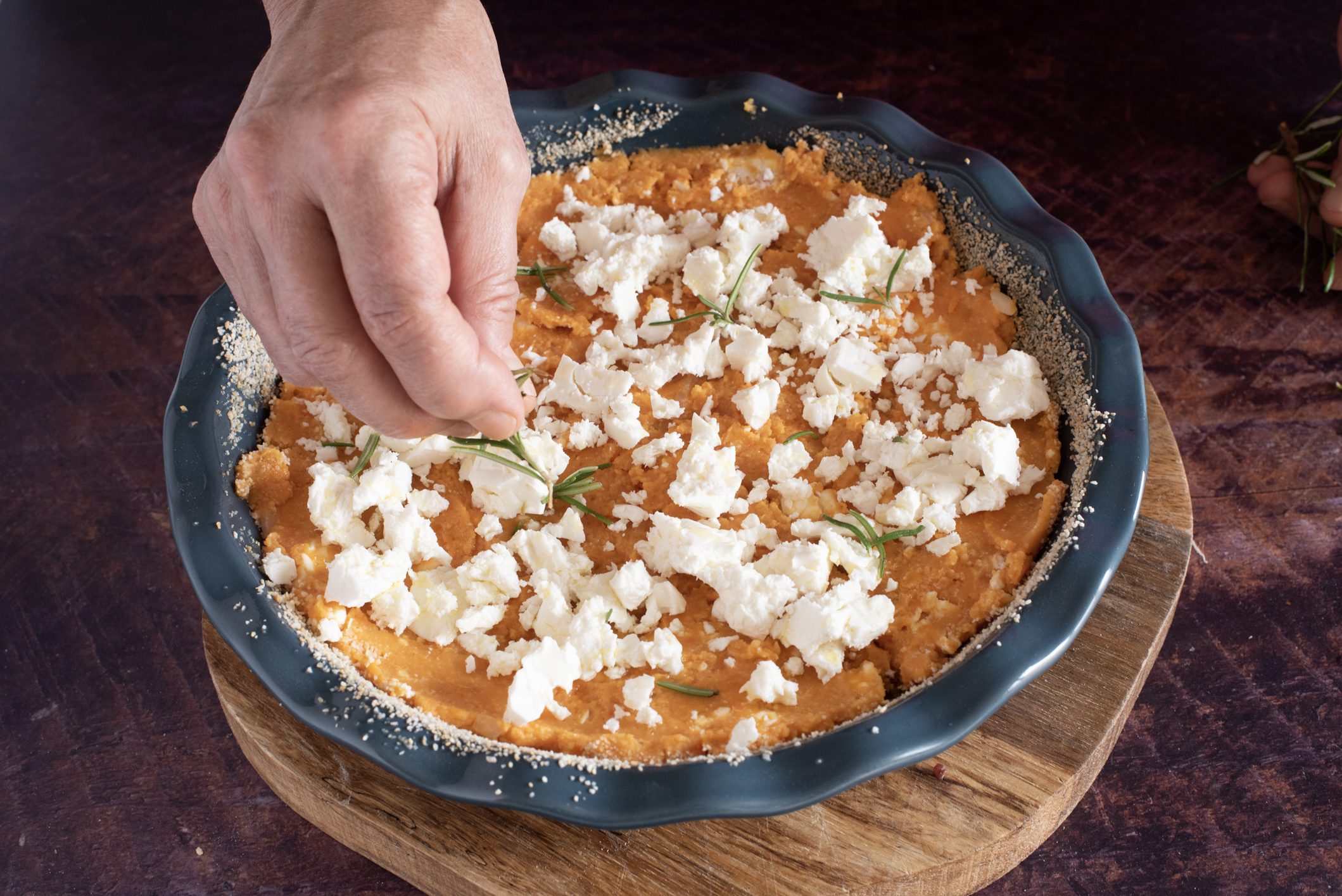 Sformato di patate dolci e feta