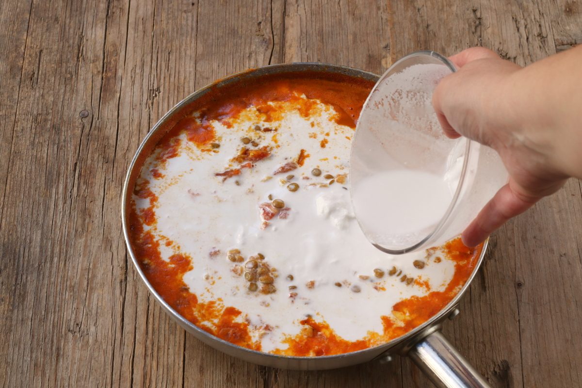 aggiungere latte di cocco