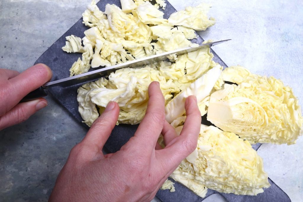 3_lasagna verza_tritare verza © Gooduria lab