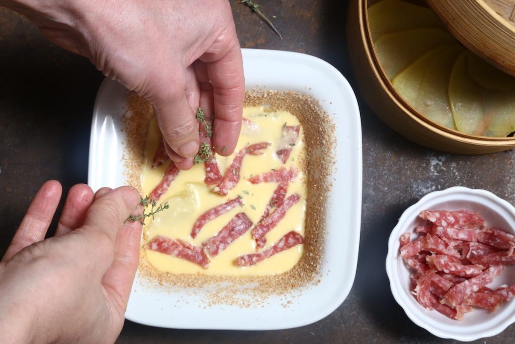 8_sformato patate_strato salame e timo