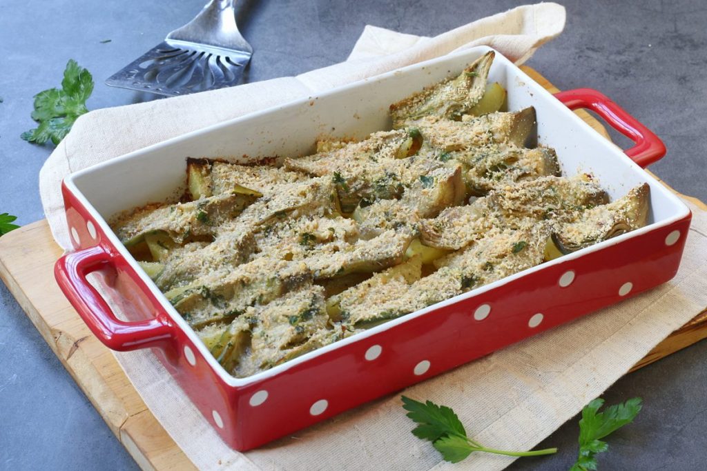 Carciofi e patate al forno