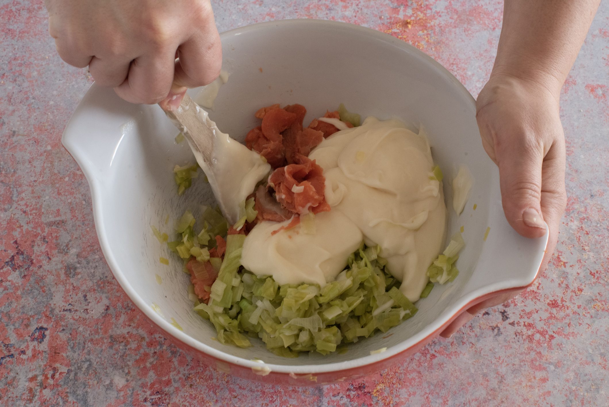 conchiglioni porri e salmone