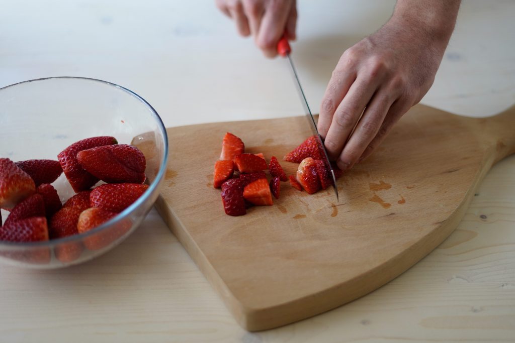 tagliare fragole
