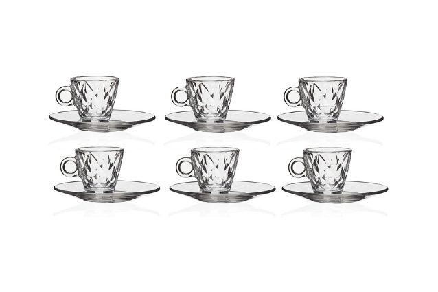 tazzine da caffè in vetro eleganti Bormioli