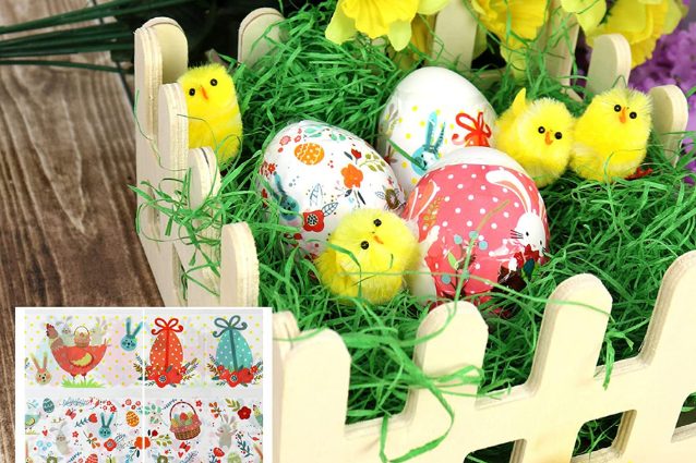 DECORAZIONI SOGGETTI PASQUALI IN ZUCCHERO ASSORTITI 10 PZ
