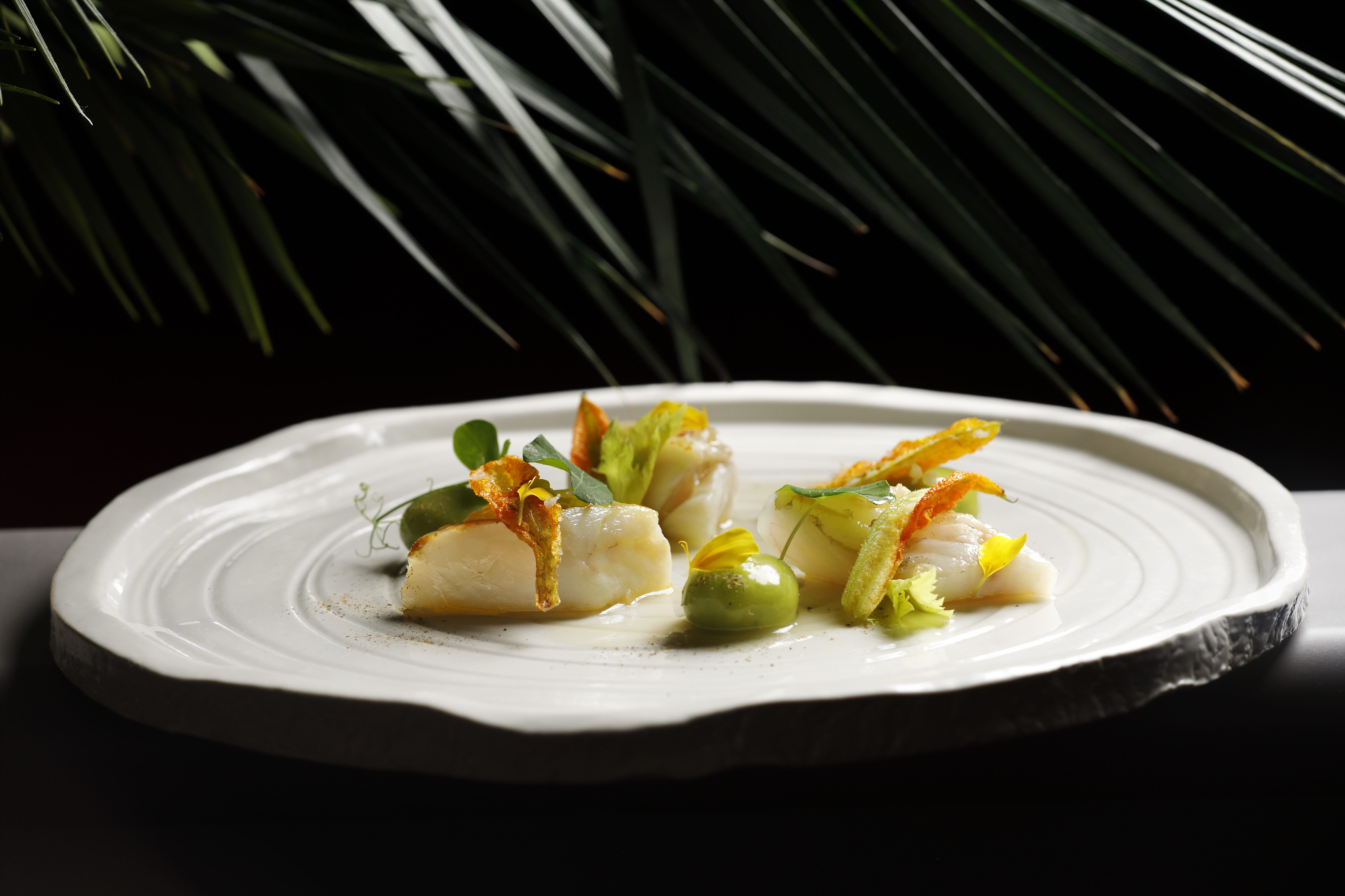 Rombo al limone e fiori di zucca