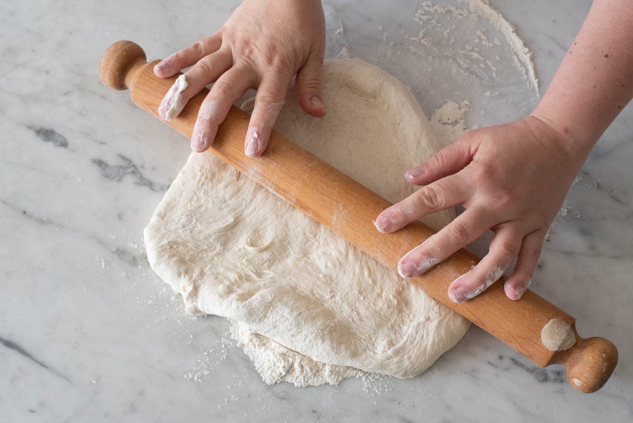 Focaccia con cime di rapa