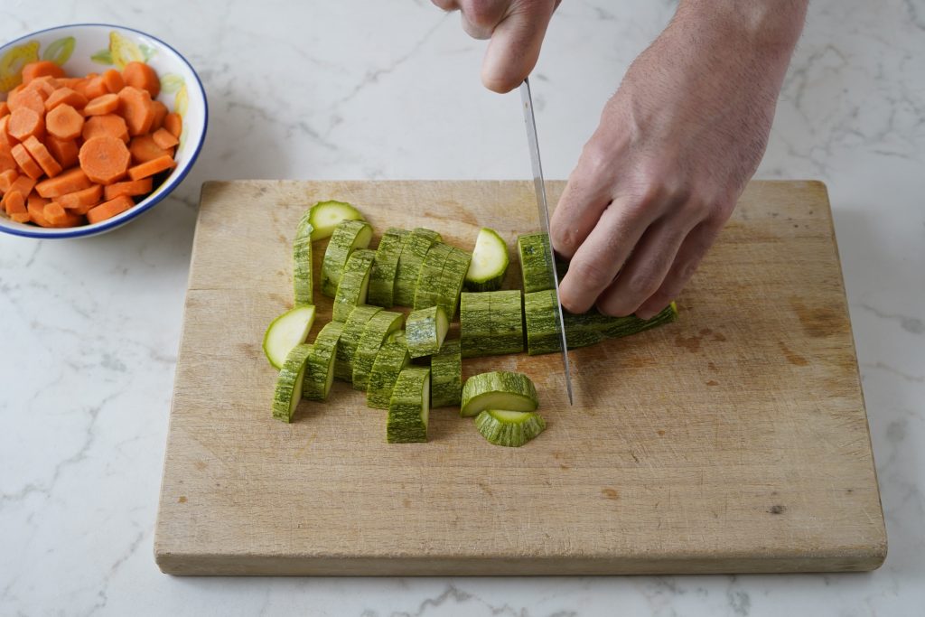 tagliare zucchine