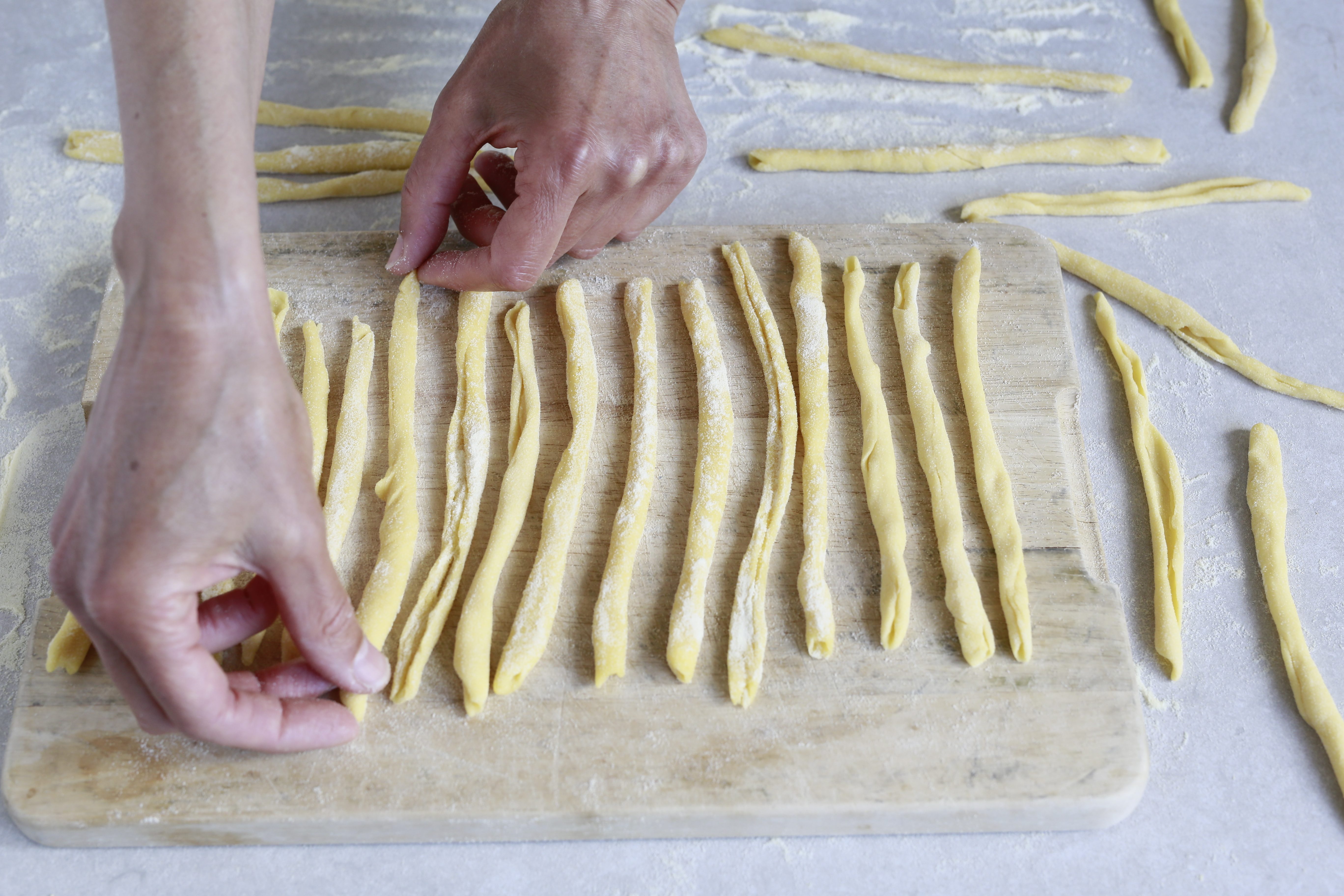 Fusilli cilentani con pomodorini e cacioricotta