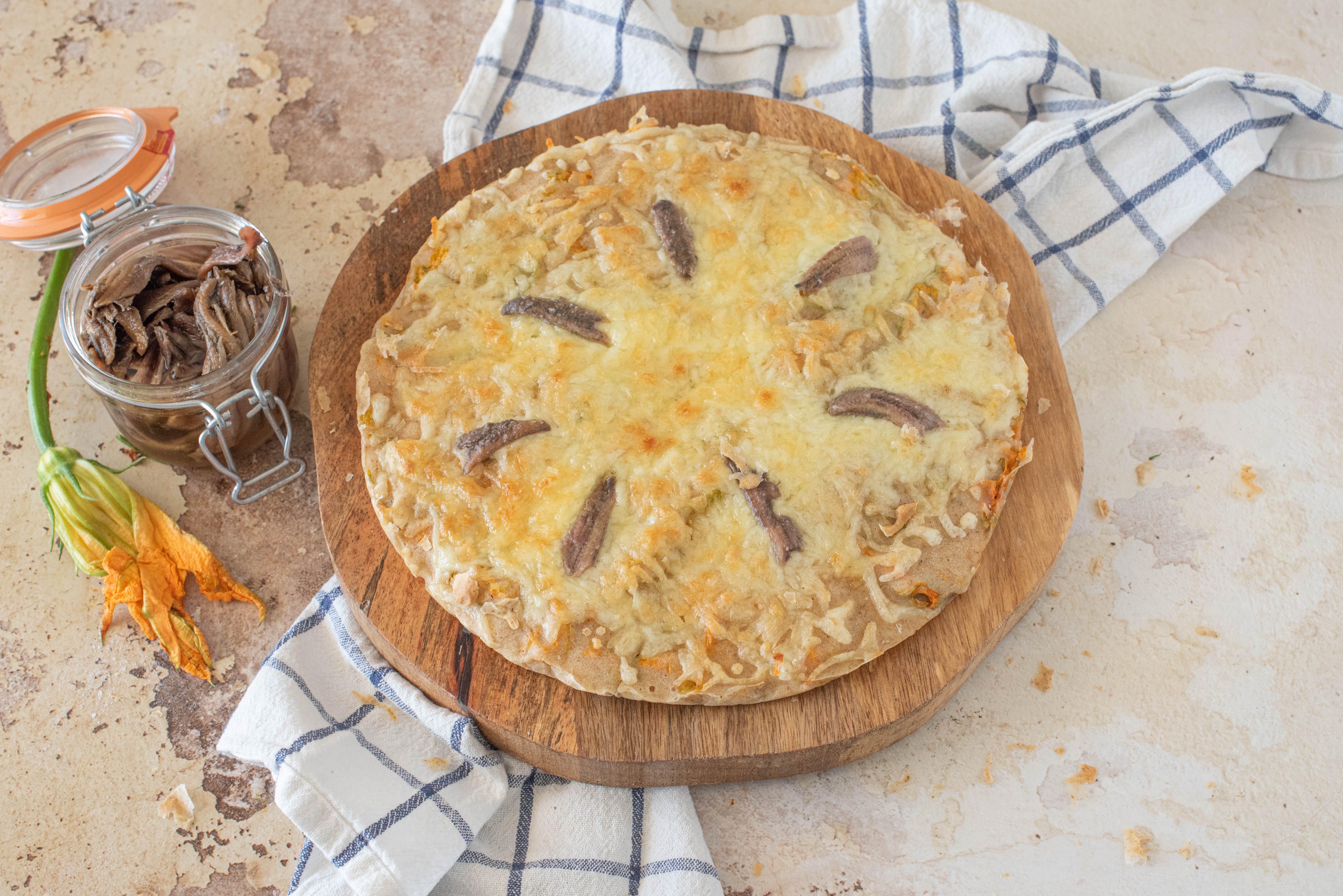 Pizza di fiori di zucca di mamma Graziella
