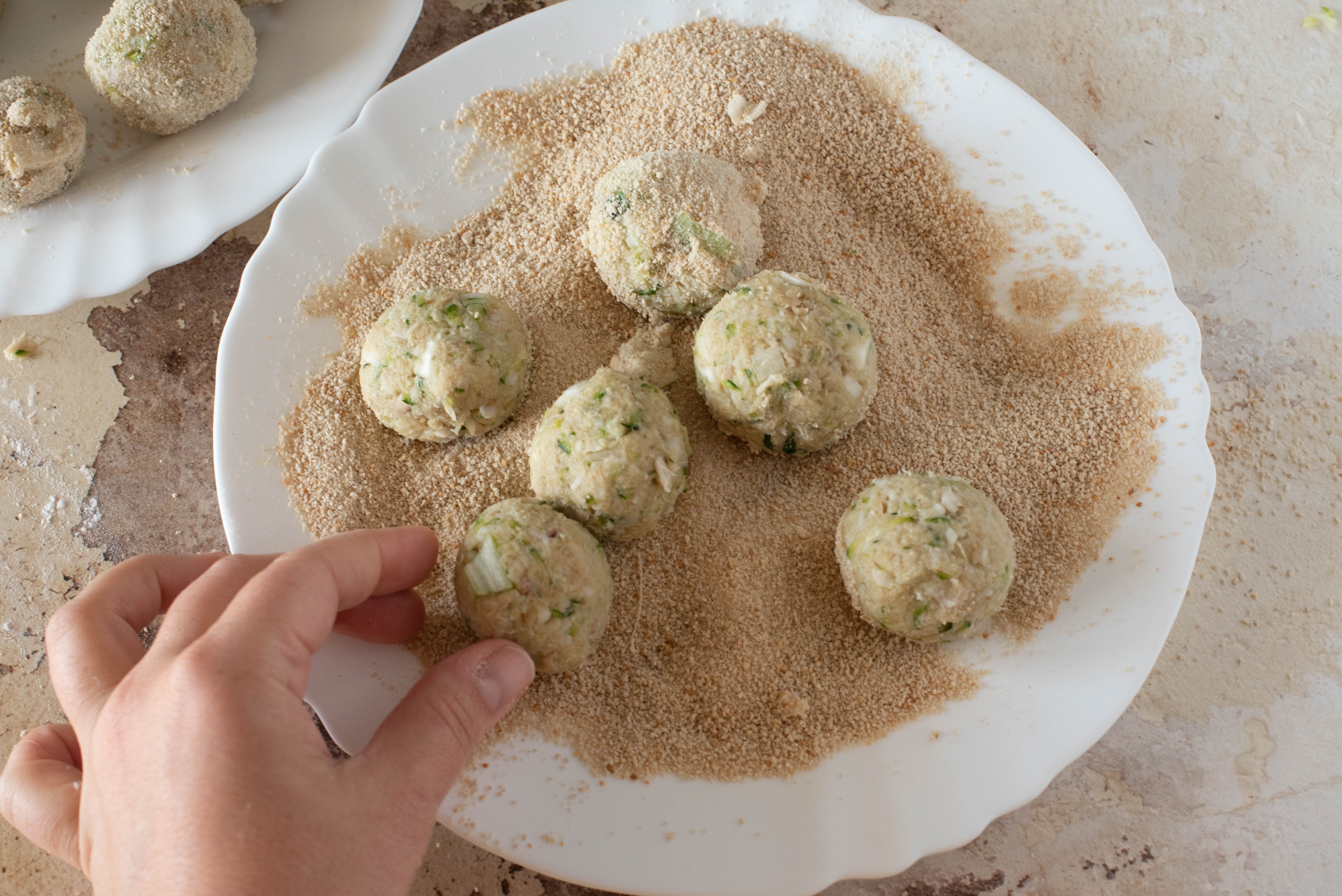 polpette di merluzzo e zucchine