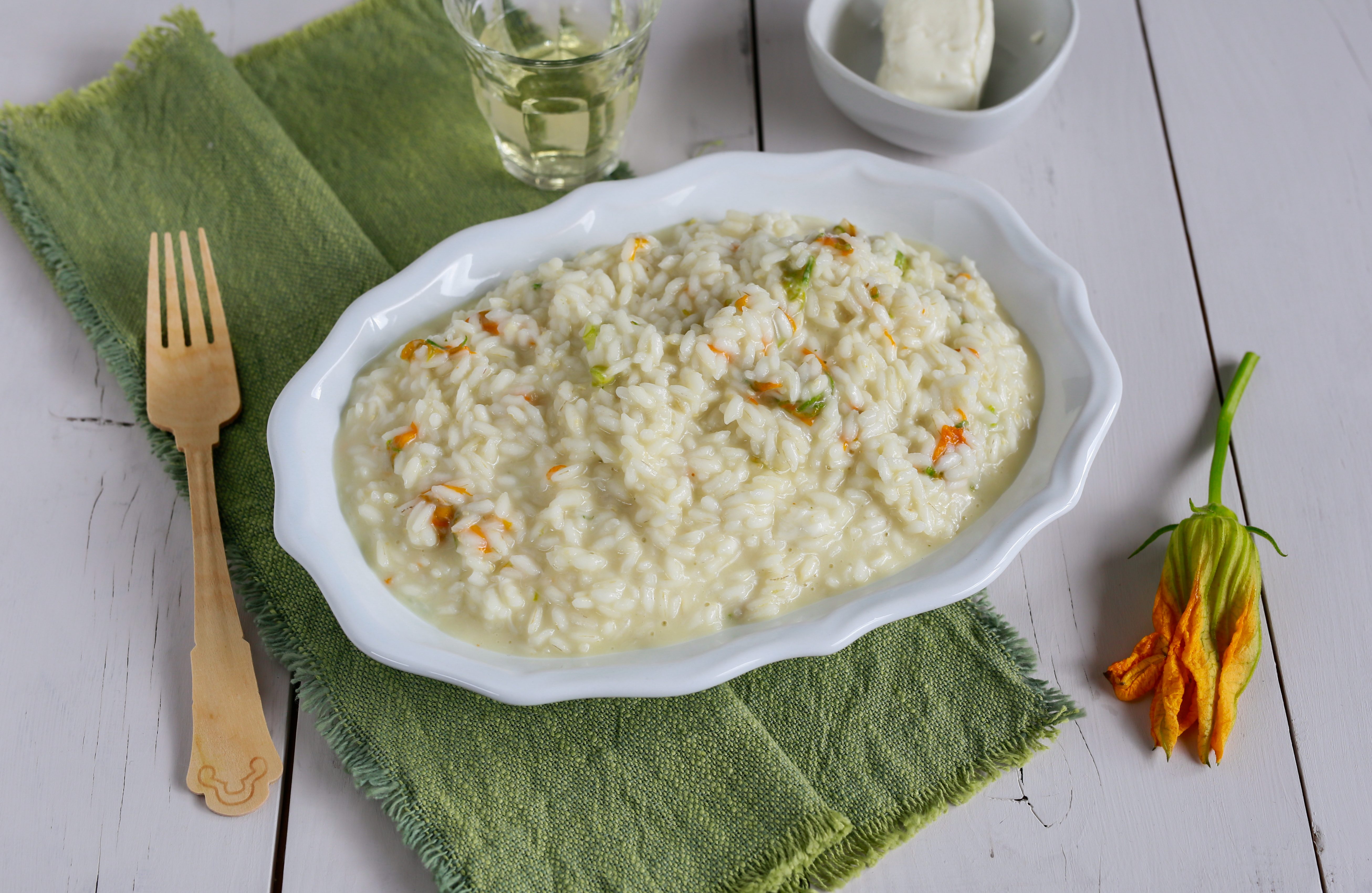 risotto fiori di zucca e alici
