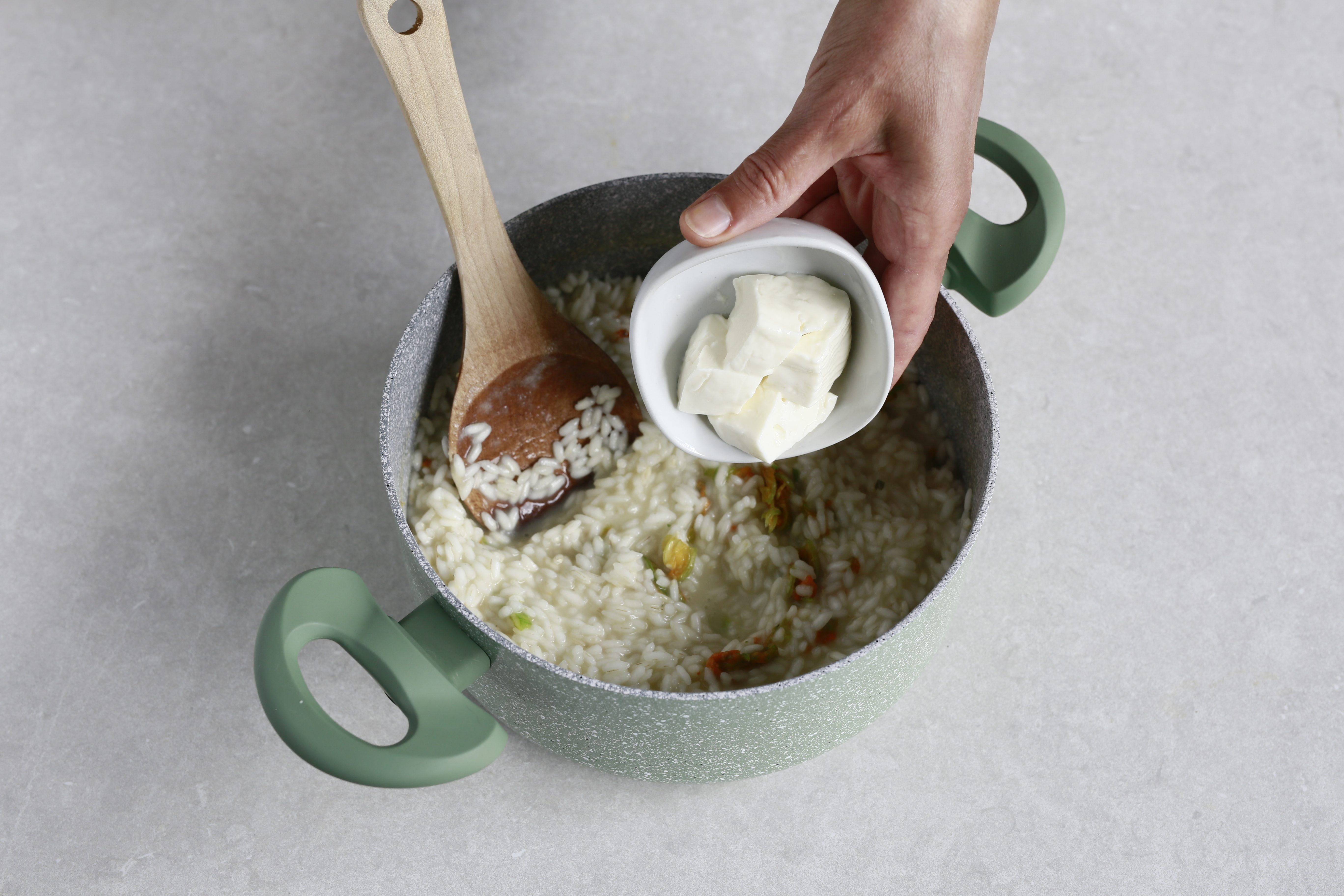 risotto fiori di zucca e alici