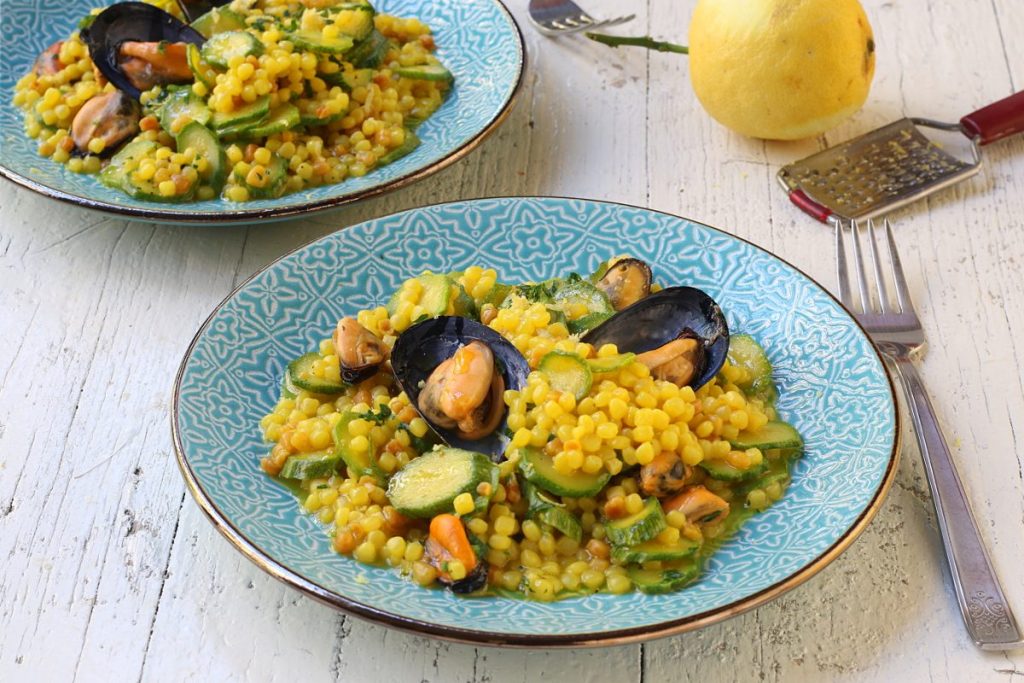 Fregola, zafferano e cozze