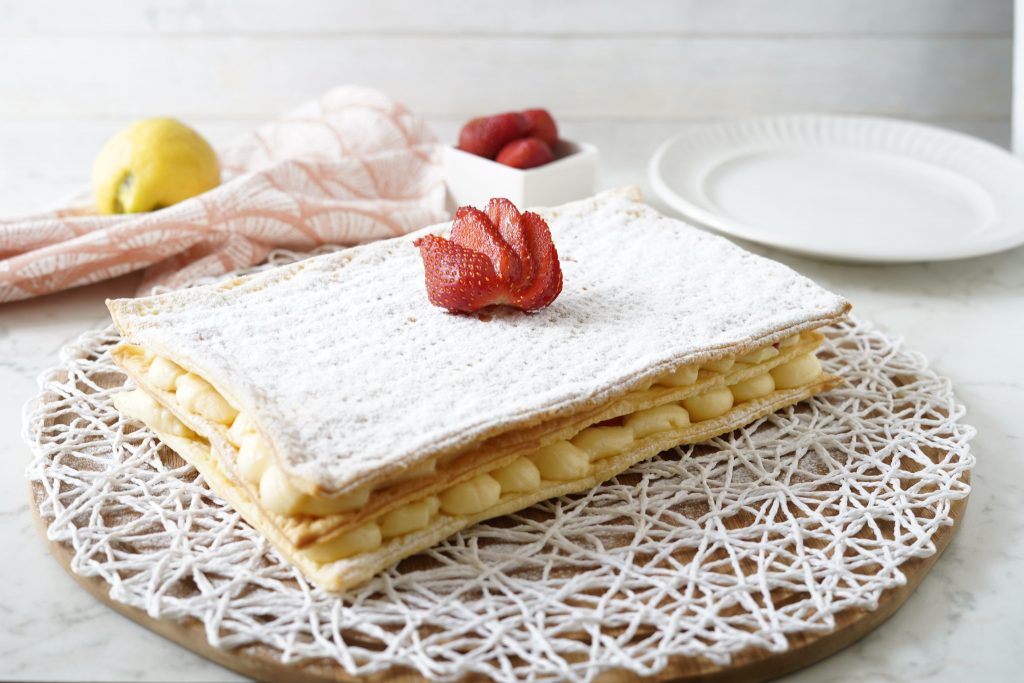 millefoglie crema e fragole