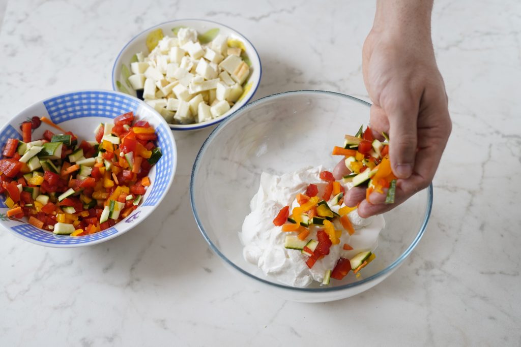 unire verdure alla ricotta
