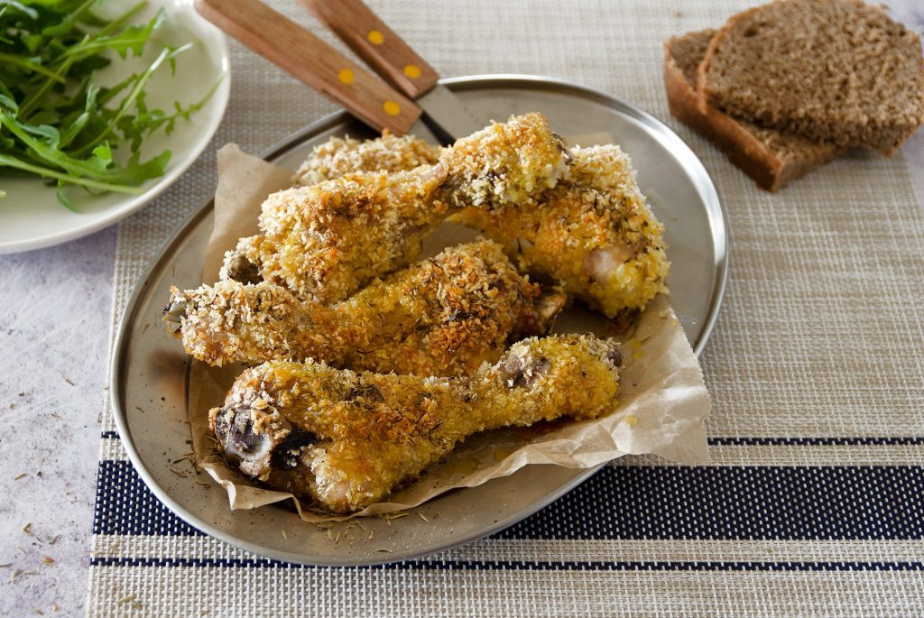Cosce di pollo gratinate