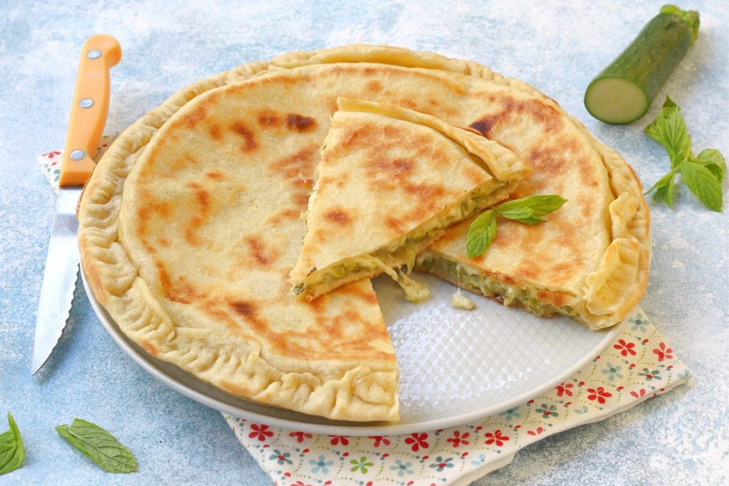 Crostata zucchine e formaggio in padella